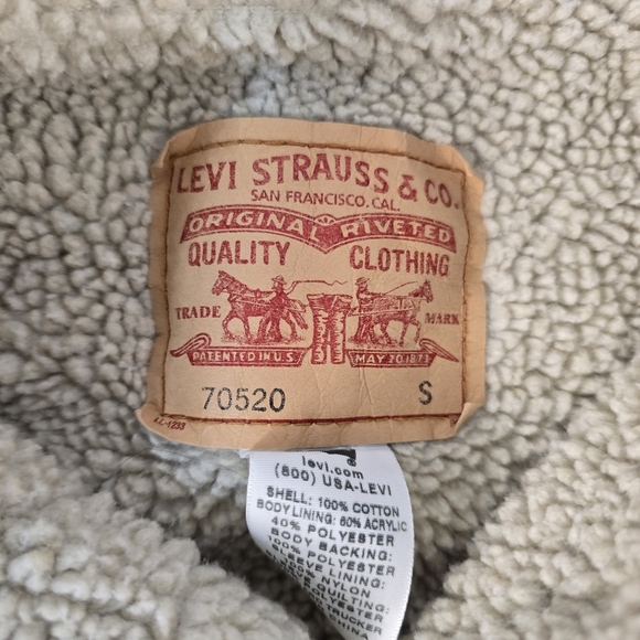 Levi's Men's Standard Trucker Sherpa Lined Denim Jacket 70520 Sz S Type III - Picture 5 of 16
